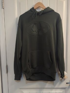 Mossy Oak Olive Green Pullover Hoodie with Debossed Logo NWT